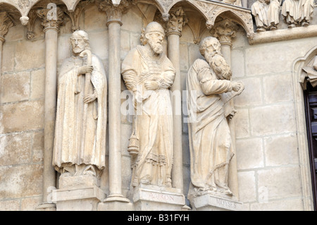 Puerta del Sarmental (13e siècle), la cathédrale de Burgos, Burgos, Castille et León, Espagne Banque D'Images