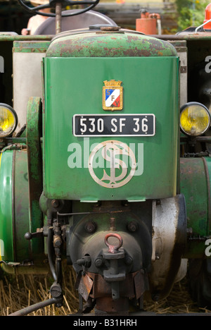 Vieux français au salon de l'agriculture tracteur SFV, Indre, France. Banque D'Images