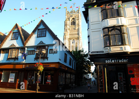 Tour de l'Église Saint-laurent au lever du soleil, Lane, Ipswich, Suffolk, Angleterre, Royaume-Uni Banque D'Images