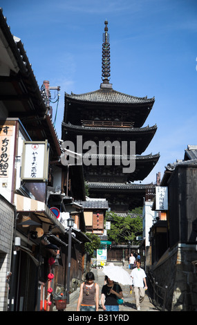 Tour de temple Yasaka, Hokanji une pagode de cinq étages à Kyoto, au Japon. Banque D'Images