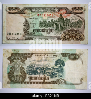 Billets de banque depuis le Cambodge, cambodgien Banque D'Images