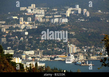 La ville de Yalta, Yalta, Ukraine Banque D'Images