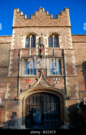 Jésus porte l'entrée au collège et université de Cambridge City Cambridgeshire Angleterre Grande-bretagne UK Banque D'Images