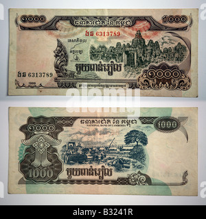 Billets de banque depuis le Cambodge, Cambodge Cambodge Banque D'Images