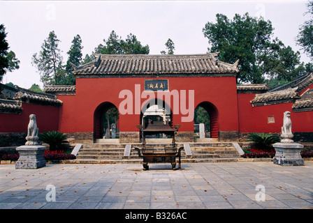 Porte de Temple dans le Henan,Chine,Nanyang Banque D'Images