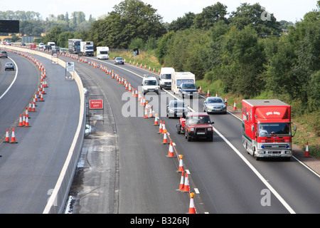Travaux sur le M11 du Hertfordshire, England uk go Banque D'Images