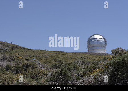 Le laboratoire d'astrophysique sur le Roque de los Muchachos à 2396 mètres au-dessus du niveau de la mer sur La Palma Canaries Espagne Banque D'Images