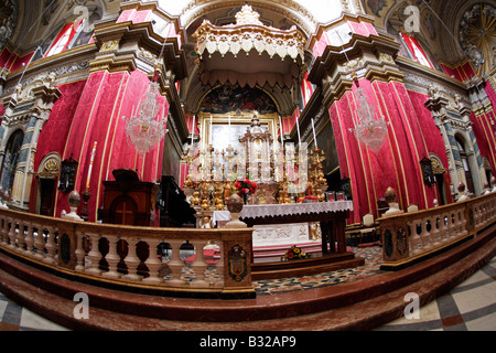 Autel St Paul's Parish Church, Rabat, Malte Banque D'Images