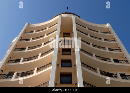 Façade de l'hôtel Admiral à Golden Sands beach resort au nord-est de Varna, Bulgarie Banque D'Images