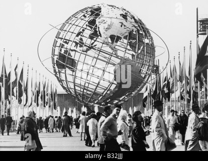 L'Unisphere, symbole de la nouvelle foire internationale de New York 1964-1965. Parc de Flushing Meadow, New York Banque D'Images