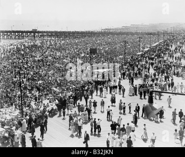 Coney Island, NY, le 4 juillet 1936 Banque D'Images