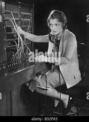 Portrait de l'opérateur téléphonique Banque D'Images