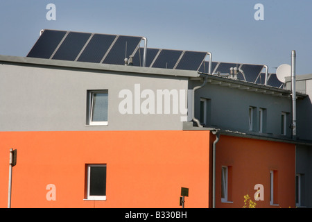 Maison avec une technologie solaire Banque D'Images