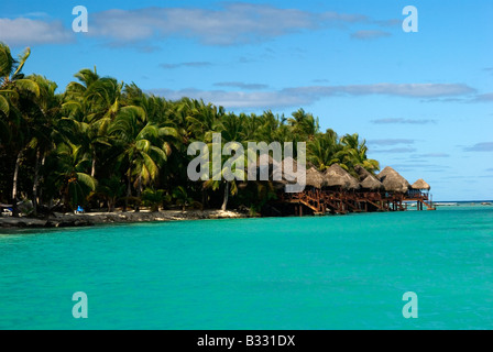 Aitutaki Lagoon Resort and Spa, les îles Cook Banque D'Images