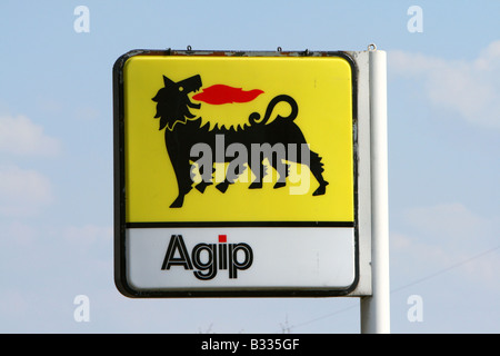 Station essence Agip Banque D'Images
