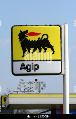 Station essence Agip Banque D'Images
