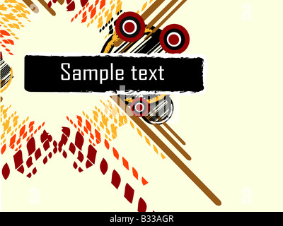 Grunge avec des cercles colorés Banque D'Images