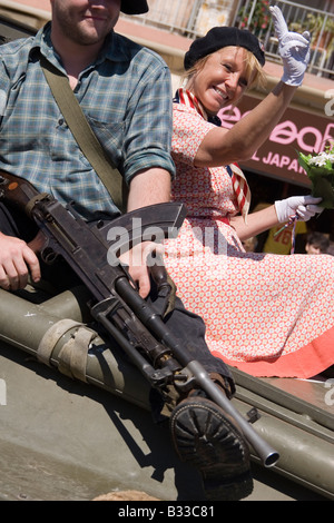 Les célébrations à Cavalaire,sud de la France à l'occasion de l'anniversaire du débarquement allié, le 15 août 1944 Banque D'Images