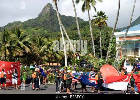 Îles Cook Rarotonga Avarua Constitution Day Festival parade Banque D'Images