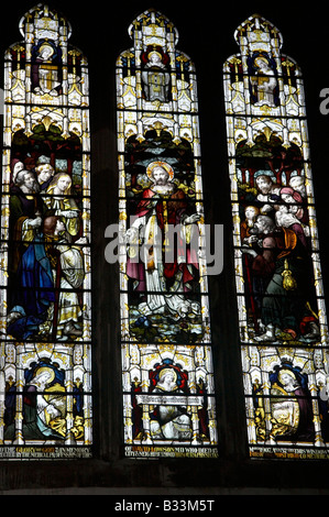 Vitrail dans l'église Holy Trinity à Kingston Upon Hull Banque D'Images