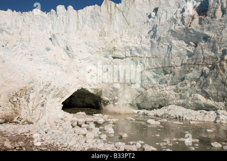 La fonte rapide des glaciers Russell près de Kangerlussuaq au Groenland Banque D'Images