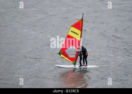 Surf School à Zeeland Pays-Bas Banque D'Images