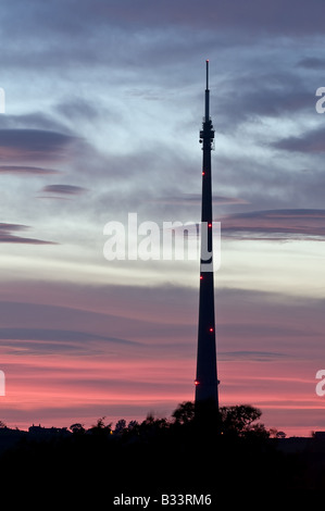 Emley Moor mât émetteur TV Banque D'Images