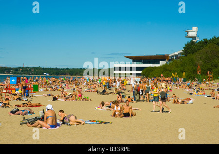 La plage de Pirita Tallinn Estonie Europe Banque D'Images