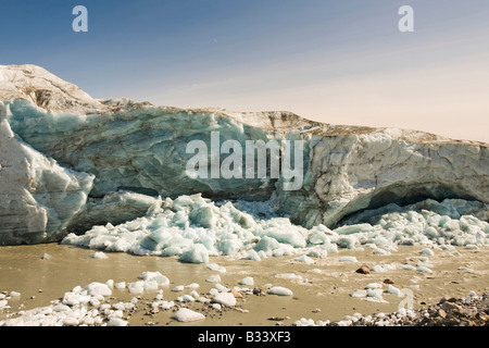La fonte des glaciers au Groenland Russell rapidement dû au réchauffement global Banque D'Images