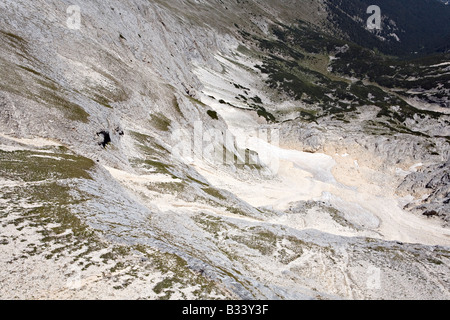 Vallée d'Tsarna Mogila près de Bansko en ville Patrimoine Mondial de l'UNESCO Parc national de Pirin Bulgarie Banque D'Images