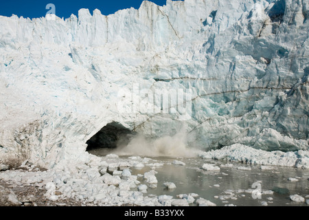 La fonte rapide des glaciers Russell près de Kangerlussuaq au Groenland Banque D'Images