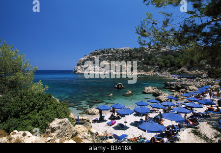 Anthony Quinn Bay à proximité de Faliraki sur l'île de Rhodes Dodécanèse, Grèce Banque D'Images