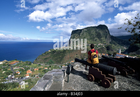 Sur Faial, l'île de Madère Banque D'Images