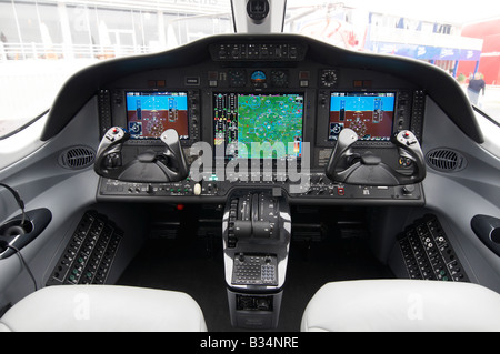 Pilotage avion léger Cessna Mustang Farnborough Air Show 2008 Banque D'Images