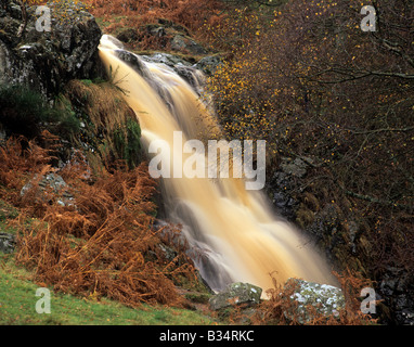 Tuyère d'Linhope cascade dans le Parc National de Northumberland Banque D'Images