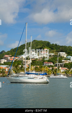 Yachts à Rodney Bay Marina, St Lucia, "West Indies" Banque D'Images