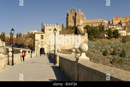 Pont de San Martín (San Martin Bridge), Toledo, Espagne. Banque D'Images