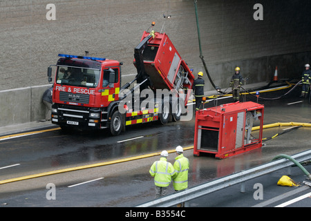 Belfast M1 Broadway inondation passage inférieur Banque D'Images