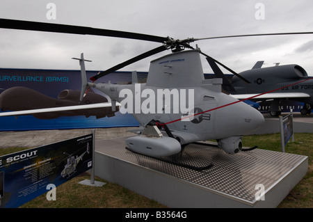 Northrop Grumman MQ-8B Fire Scout Helicopter UAV Farnborough Air Show 2008 Banque D'Images