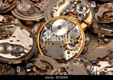 Vintage mécanisme horloger Banque D'Images