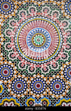 Zillij céramique mosaïque décoration marocaine Banque D'Images