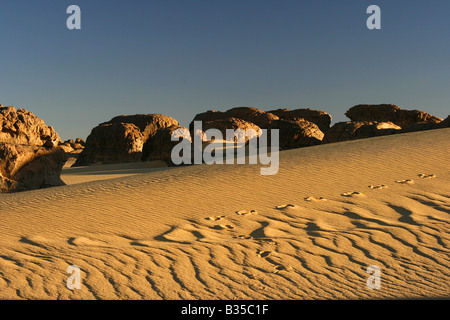 Dans Tehog Tassili Ahaggar Sahara Algérie Banque D'Images