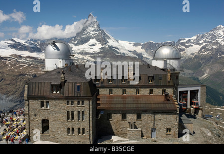 Vue vers l'ouest du Gornergrat (3089m), Valais, Suisse Banque D'Images