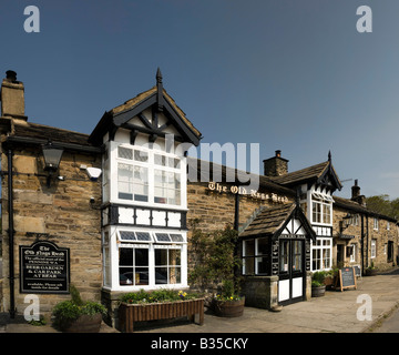 Old Nags Head Pub Début du sentier pennine way edale le parc national de Peak District derbyshire midland Banque D'Images