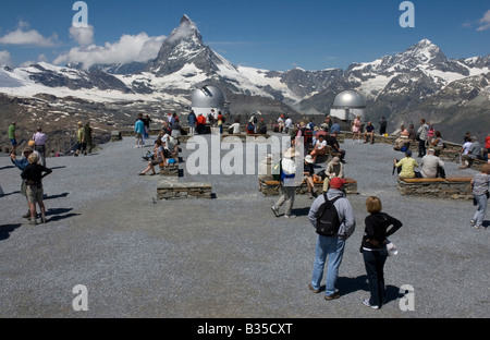 Vue vers l'ouest du Gornergrat (3089m), Valais, Suisse Banque D'Images