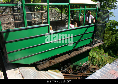 Lynton and Lynmouth Cliff Railway, Devon, Angleterre Banque D'Images
