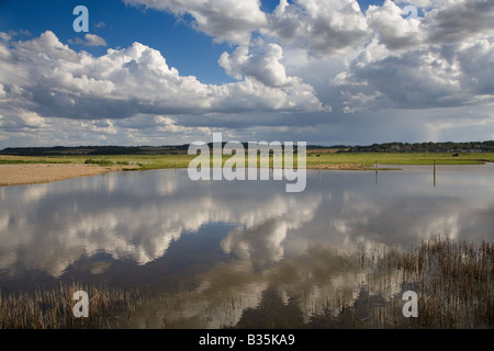 Parc naturel de CLEY Marshes sur la côte nord de Norfolk Banque D'Images