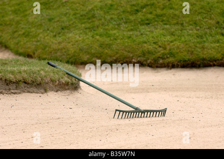 Râteau à bunker Golf Banque D'Images