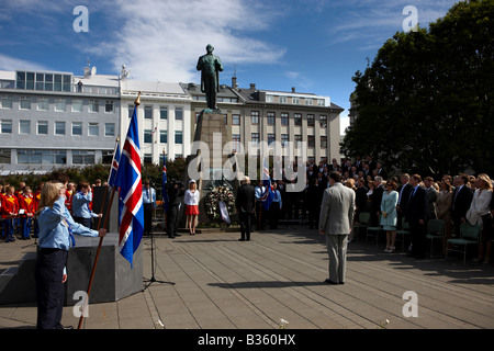 17 Juin Célébration de la fête de l'indépendance de l'Islande Banque D'Images