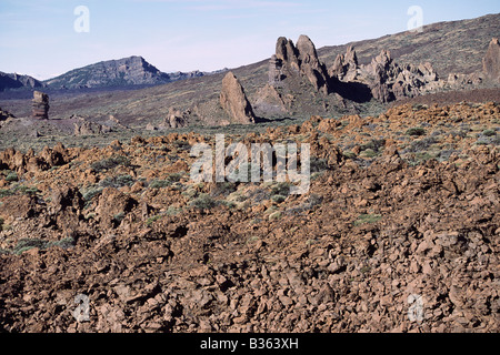 Terrain près du mont El Teide Tenerife Canaries Banque D'Images